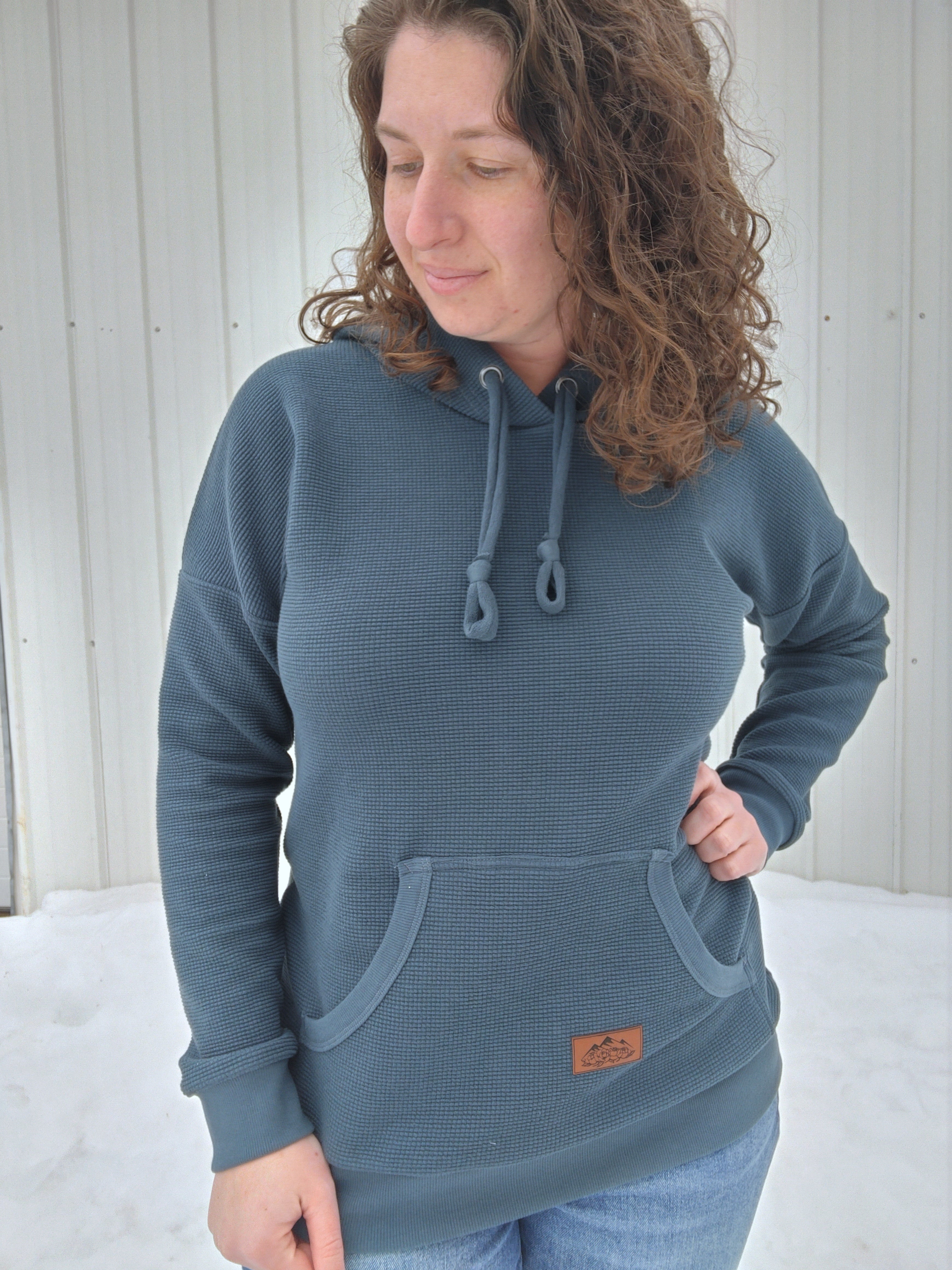 Women's Thermal Hoodie Dark Teal